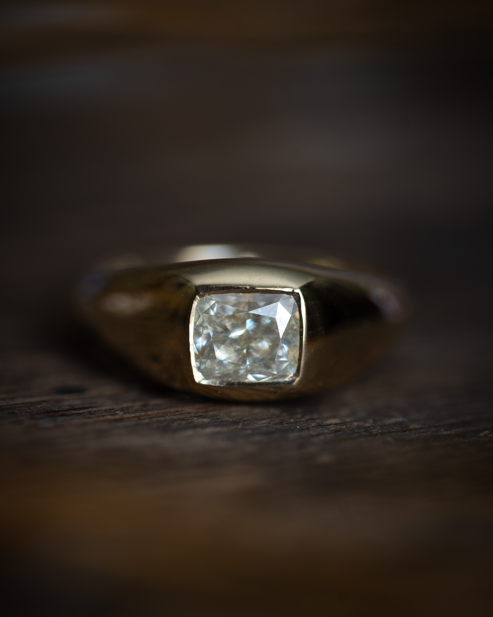 18ct Yellow Gold 1.70ct Fancy Yellow Radiant Cut Signet Ring – The ...