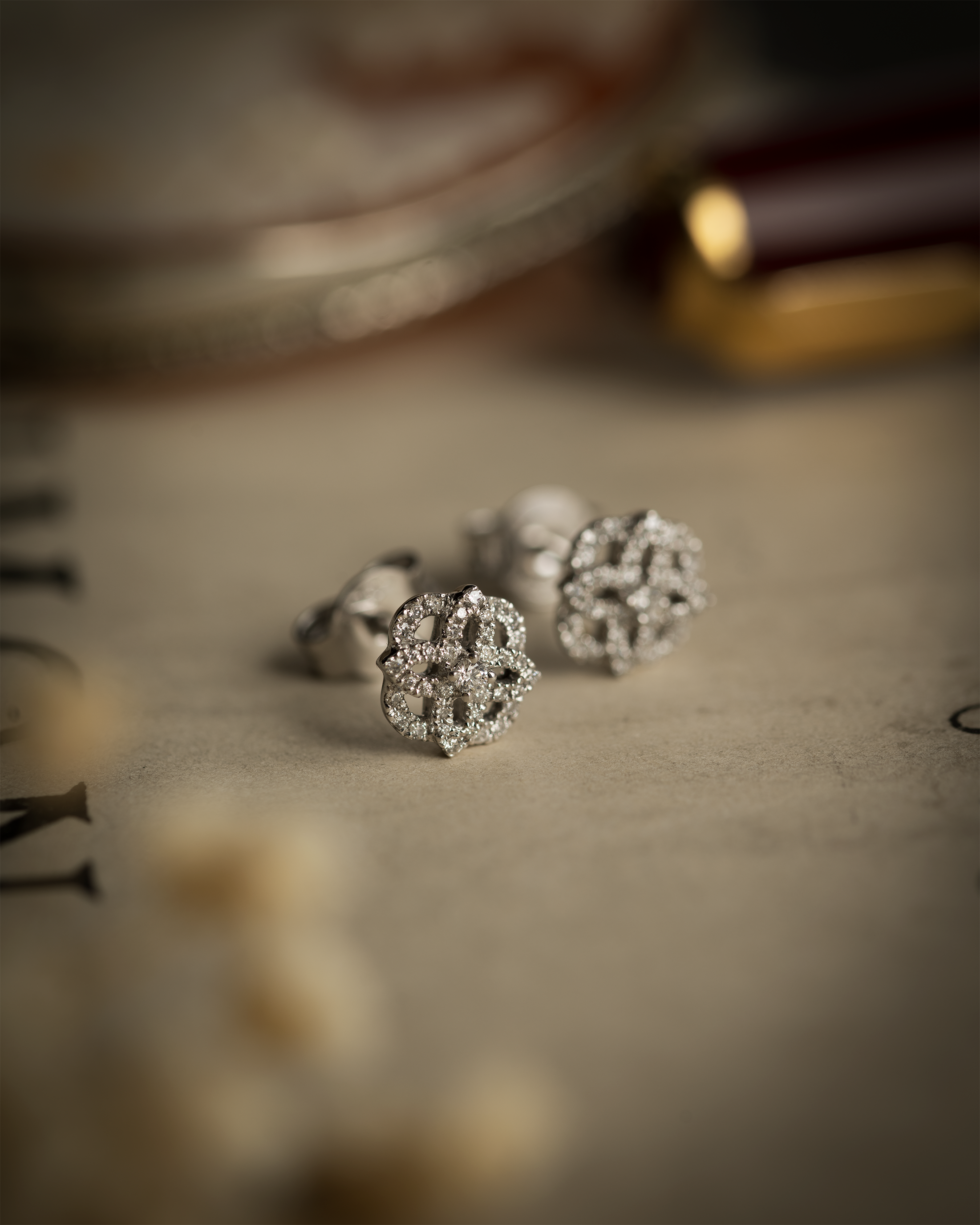 Diamond 2025 earrings flower