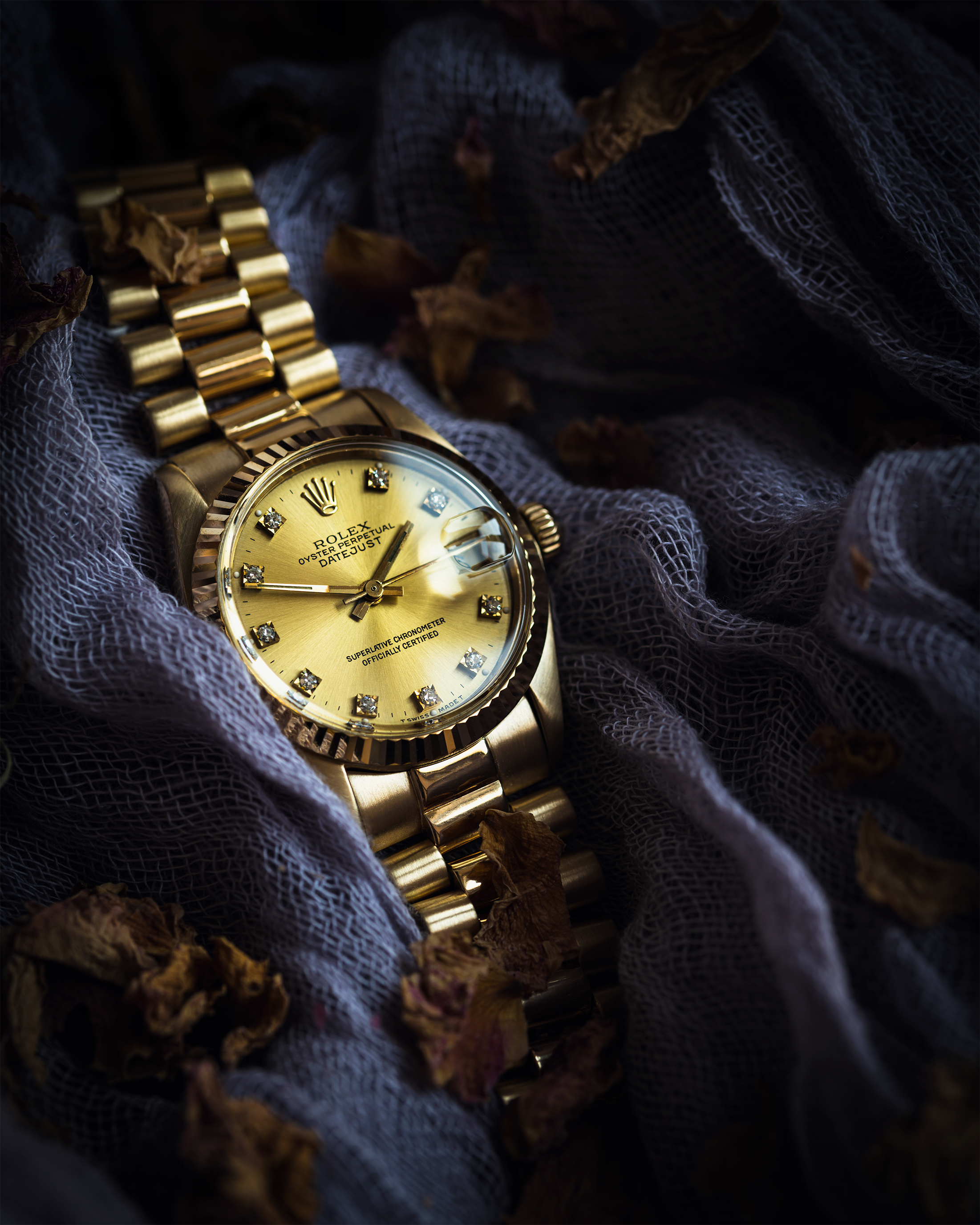 Ladies 18ct Yellow Gold Rolex Datejust Watch The Jewellers Guild